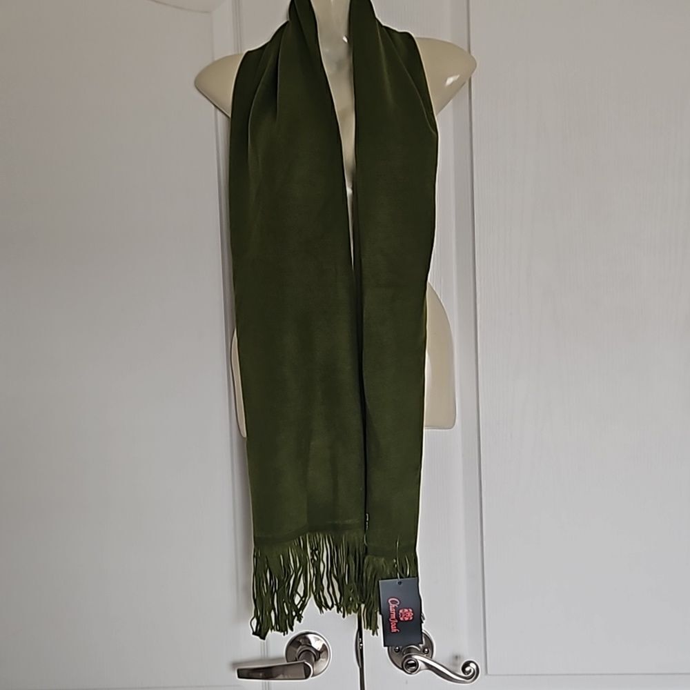Charm Joah Women's Fringed Scarf One Size Green